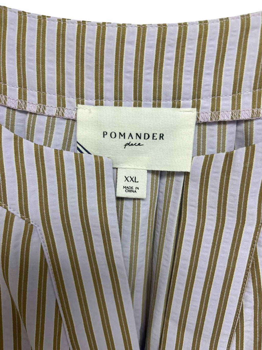 POMANDER PLACE LILAC STRIPE FINLEY FLUTTER SLEEVE DRESS SIZE: XXL