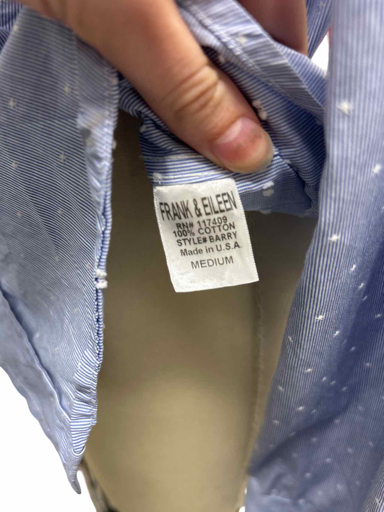 FRANK & EILEEN  BARRY DOT BUTTON DOWN SIZE: M