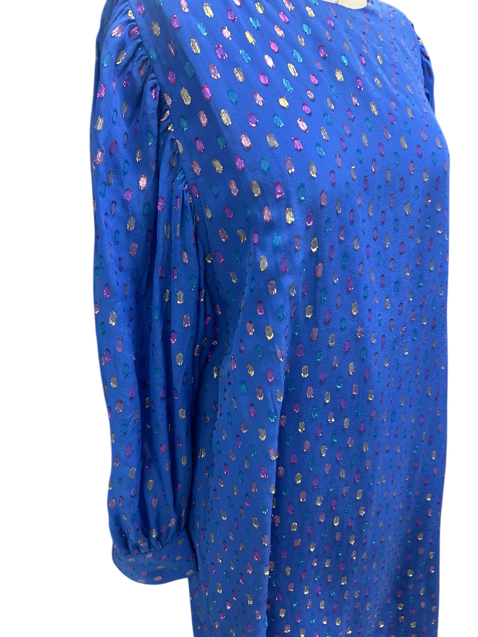 LILLY PULITZER MAISEL ALL SILK DRESS MOROCCAN BLUE SHIFT SIZE 10