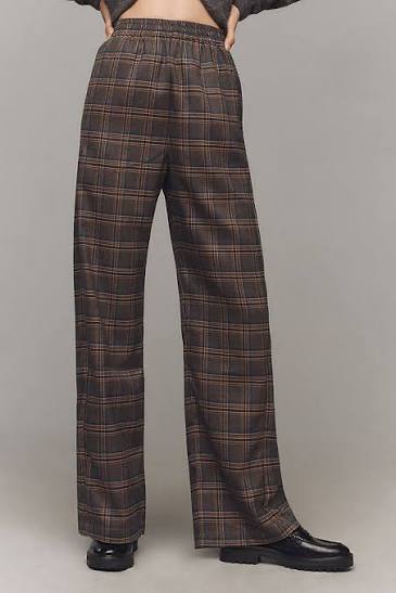 NWT ANTHROPOLOGIE COREY LYNN CALTER PLAID PULL ON PANTS SIZE XL