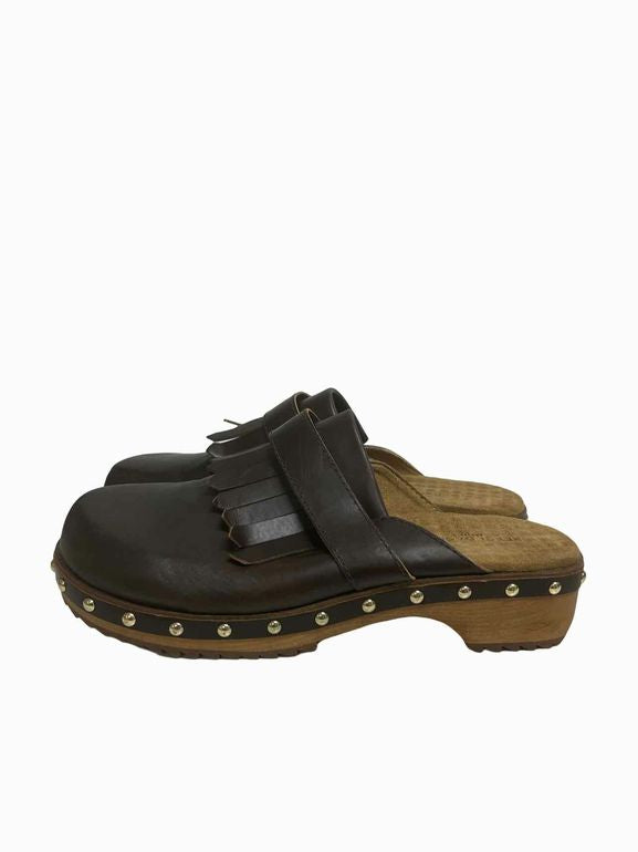 KELSI DAGGER BROOKLYN STUDDED LEATHER CLOG SIZE: 9.5