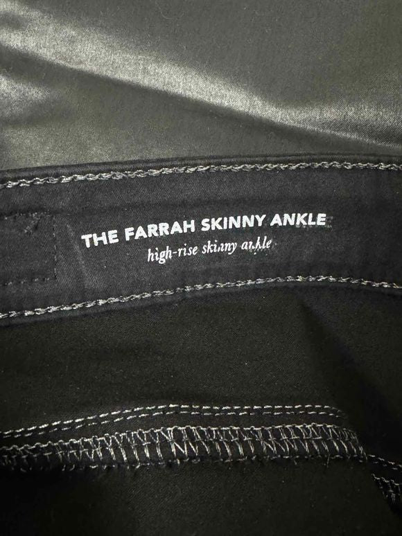 AG FARRAH HIGH RISE BLACK SKINNY ANKLE PANTS SIZE 29