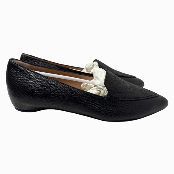 M.GEMI NIB! THE GIA BLACK FLATS IN TUMBLED LEATHER SIZE 35.5