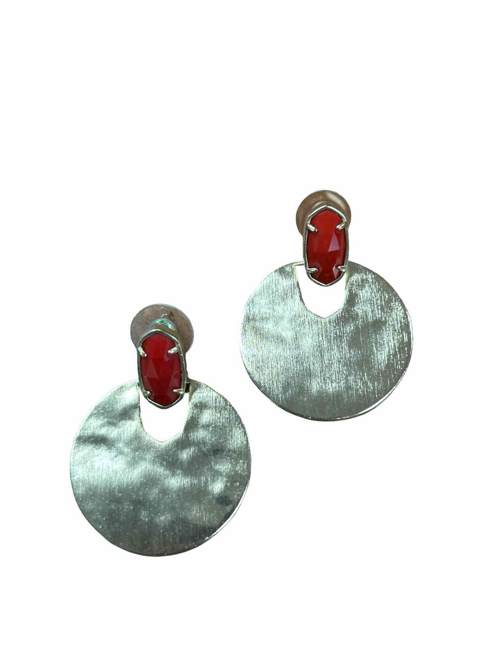 KENDRA SCOTT DIDI RED STONE GOLD STATEMENT EARRINGS