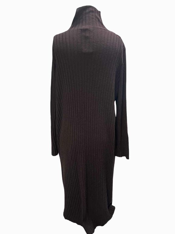 EILEEN FISHER NWT MERINO SCRUNCH NECK RIBBED SWEATER SIZE: L