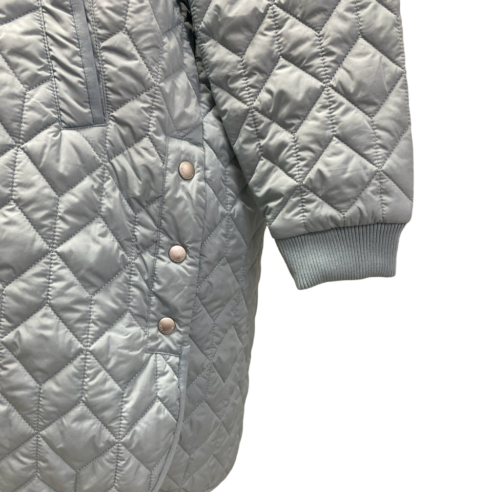 ILSE JACOBSEN ART. 06 PADDED QUILT COAT IN PALE PETROLEUM SIZE 44 / US 14