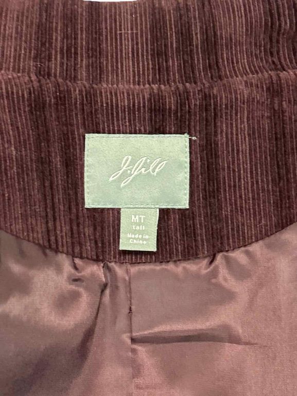 JJILL  CORDUROY BUTTON-DOWN CAR COAT SIZE: M