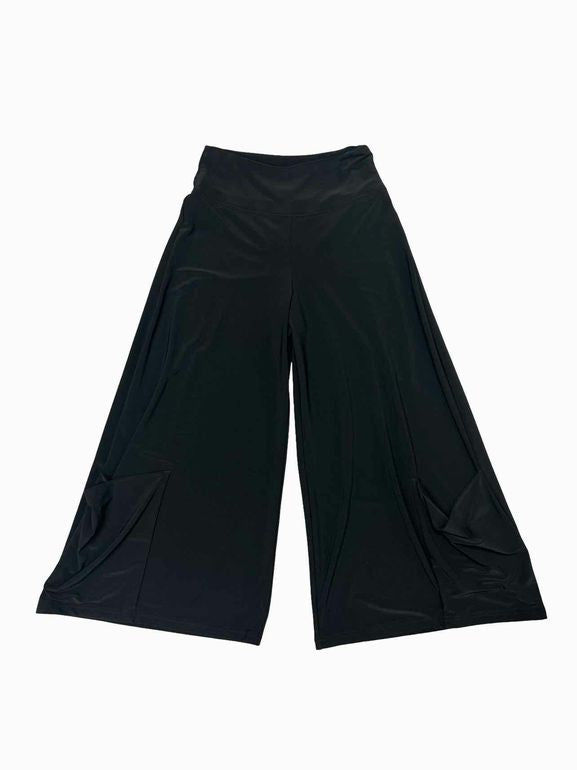SYMPLI  WIDE LEG DRAPEY CROP PANT LEG POCKET SIZE: 2