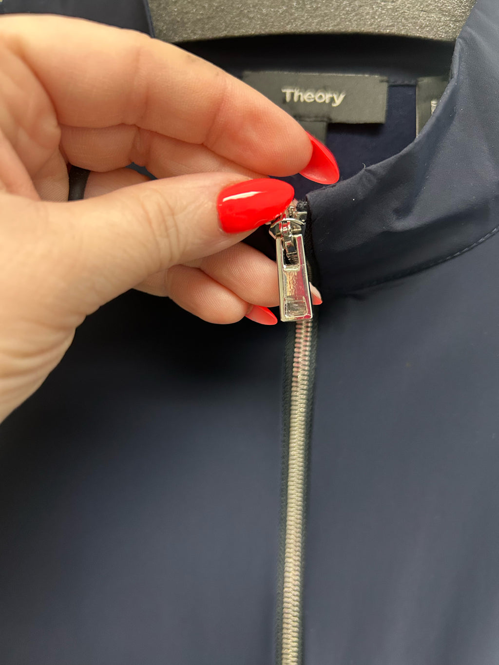 THEORY BELLVILLE FINE BILEN MIXED MEDIA FULL ZIP SWEATER JACKET SIZE XL