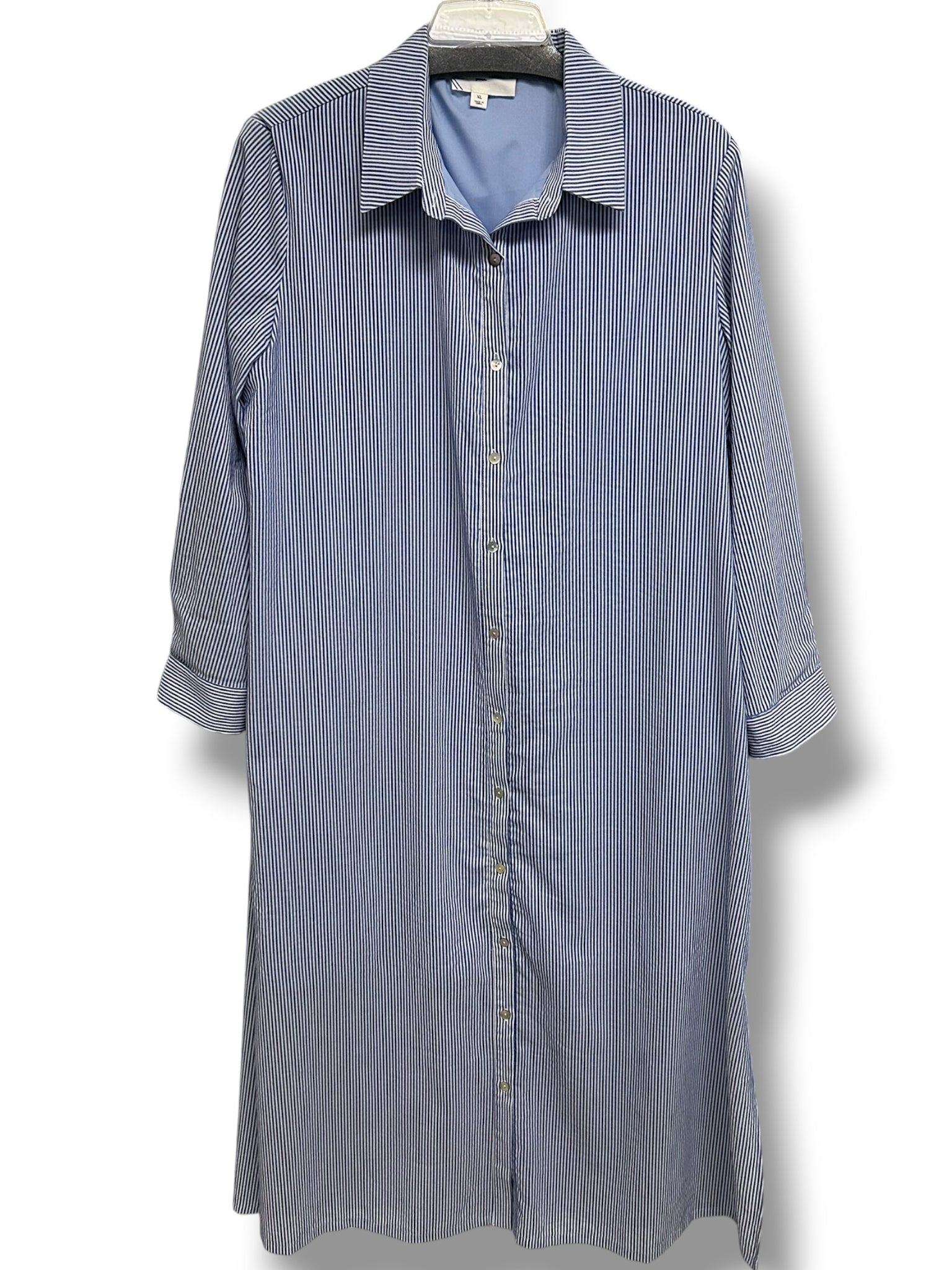 TUCKERNUCK POMANDER PLACE BLUE STRIPE MAXI GRIFFIN DRESS SIZE XL
