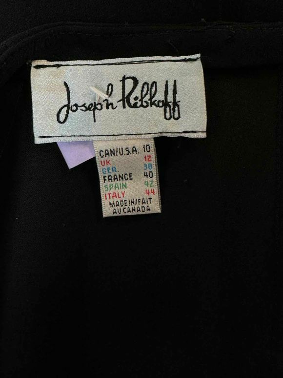 JOSEPH RIBKOFF ZIP FRONT WIDE LEG UNLINED BLACK PANT SIZE 10