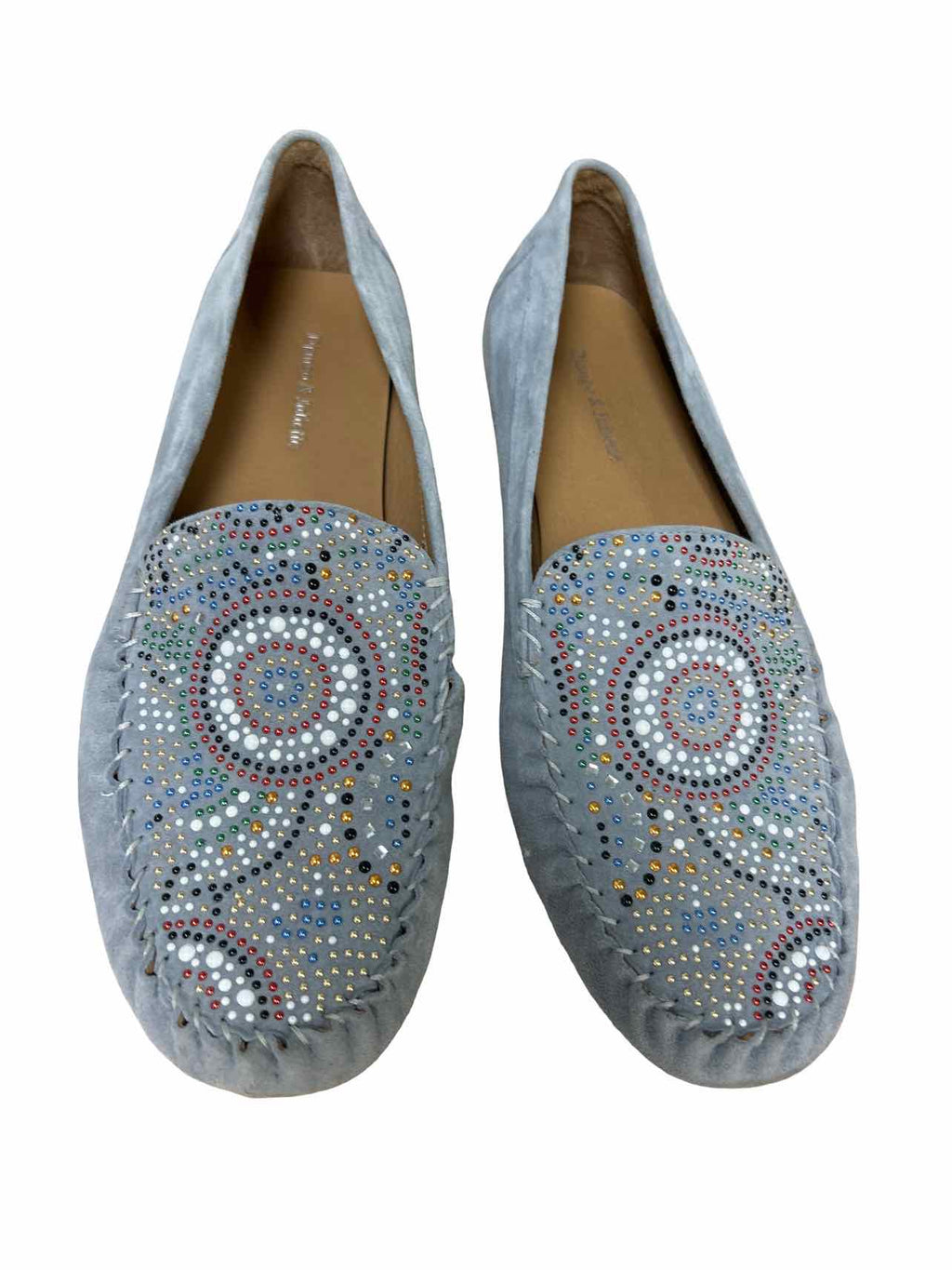 DJANGO JULIETTE LARIUS SUEDE EMBELLISHED LOAFER SIZE: 10
