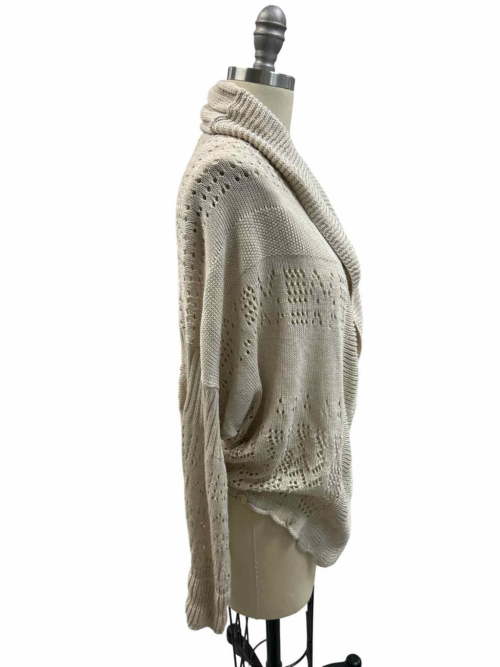 GARY GRAHAM  100% COTTON HAND KNIT DROP SHOULDER TOP SIZE: S