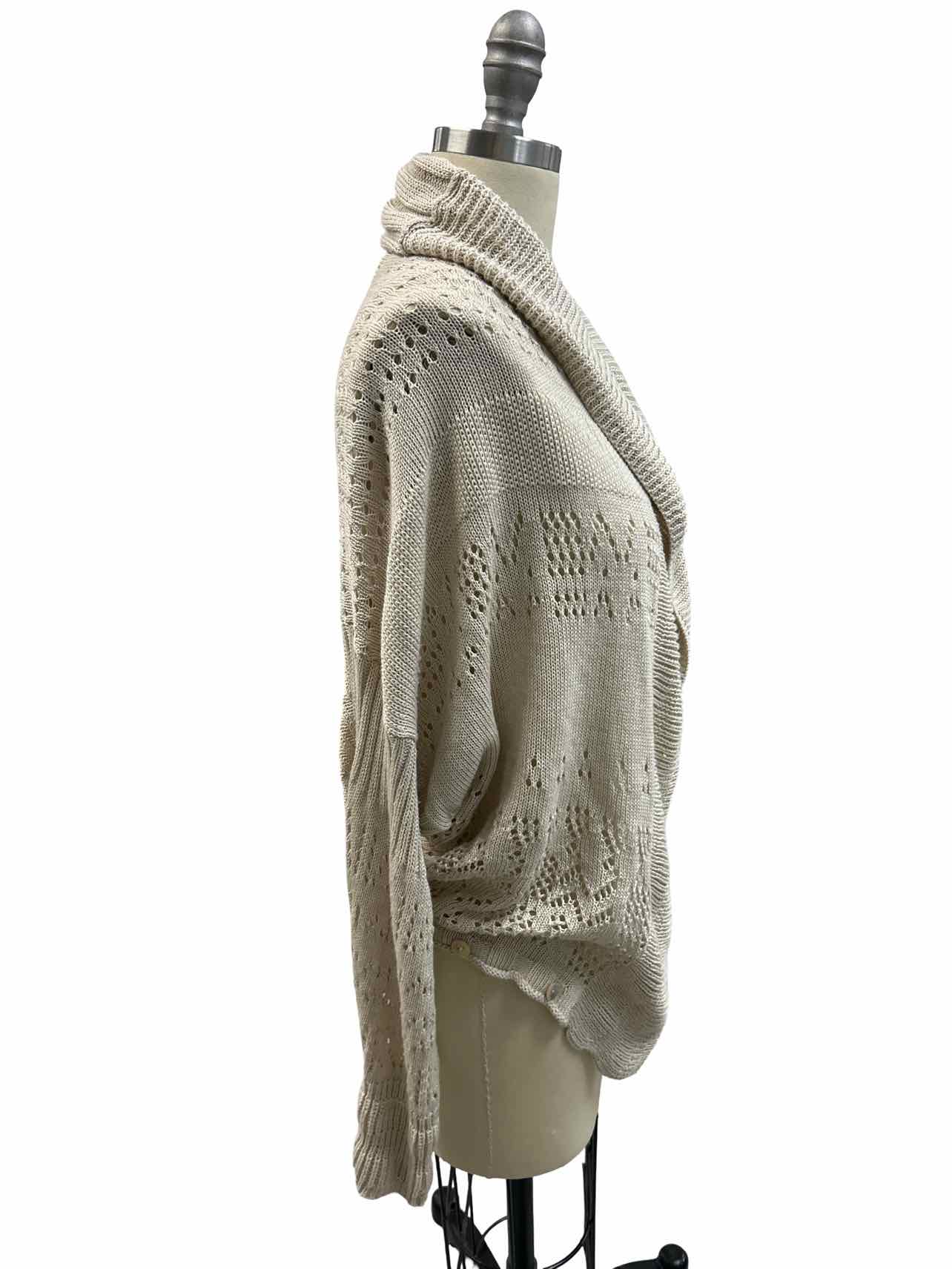 GARY GRAHAM  100% COTTON HAND KNIT DROP SHOULDER TOP SIZE: S