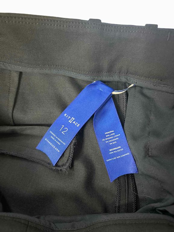 KIT AND ACE WOOL CASHMERE BLEND PLEATED TAPERED TROUSER SIZE: 12