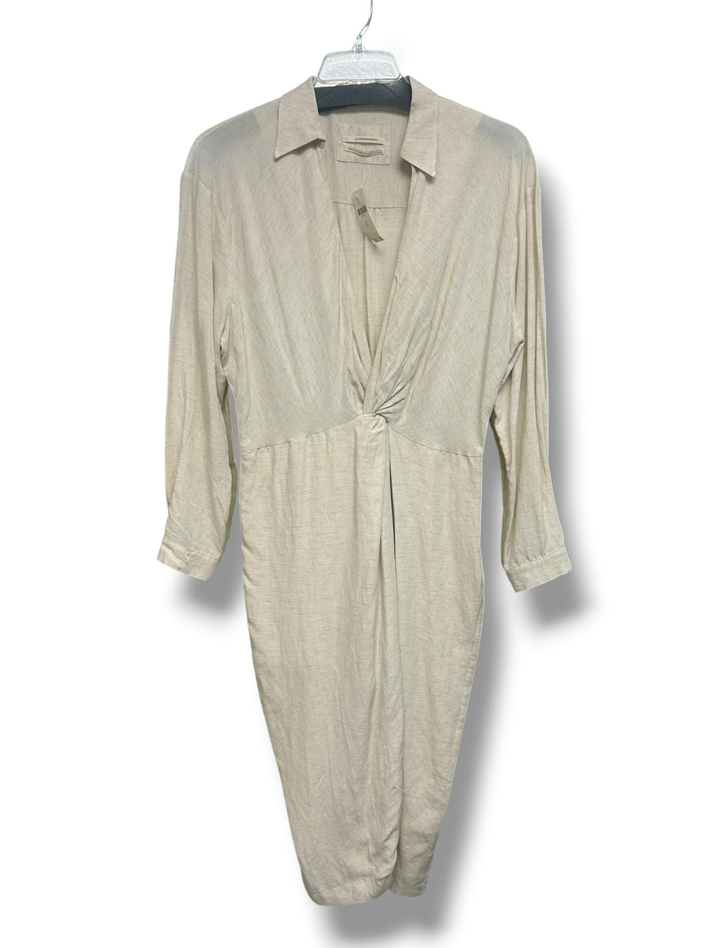 NWT ANTHROPOLOGIE LINEN BLEND KNOT MIDI DRESS SIZE 14