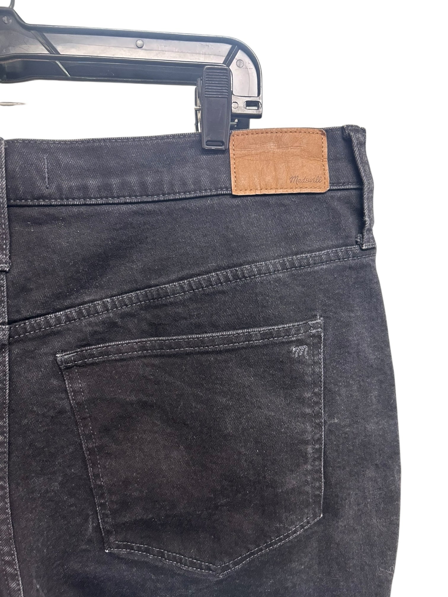 MADEWELL THE PERFECT VINTAGE FLARE JEAN BLACK DENIM SIZE 33 US 16