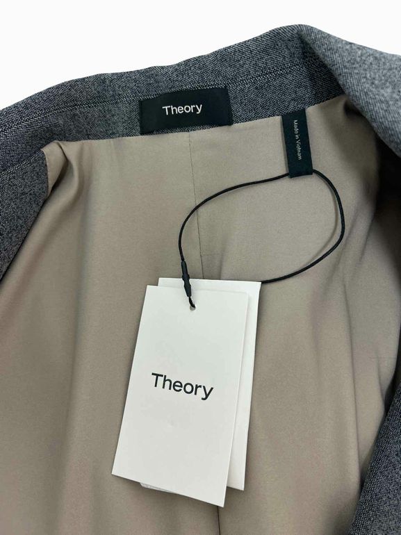 THEORYNWT! DOUBLE BREASTED ANGLED JACKET WARWICK PONTE SIZE: 8