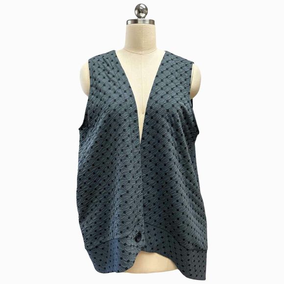 COMFY USA NWT! LAGENLOOK ONE BUTTON CHARCOAL VEST SIZE L