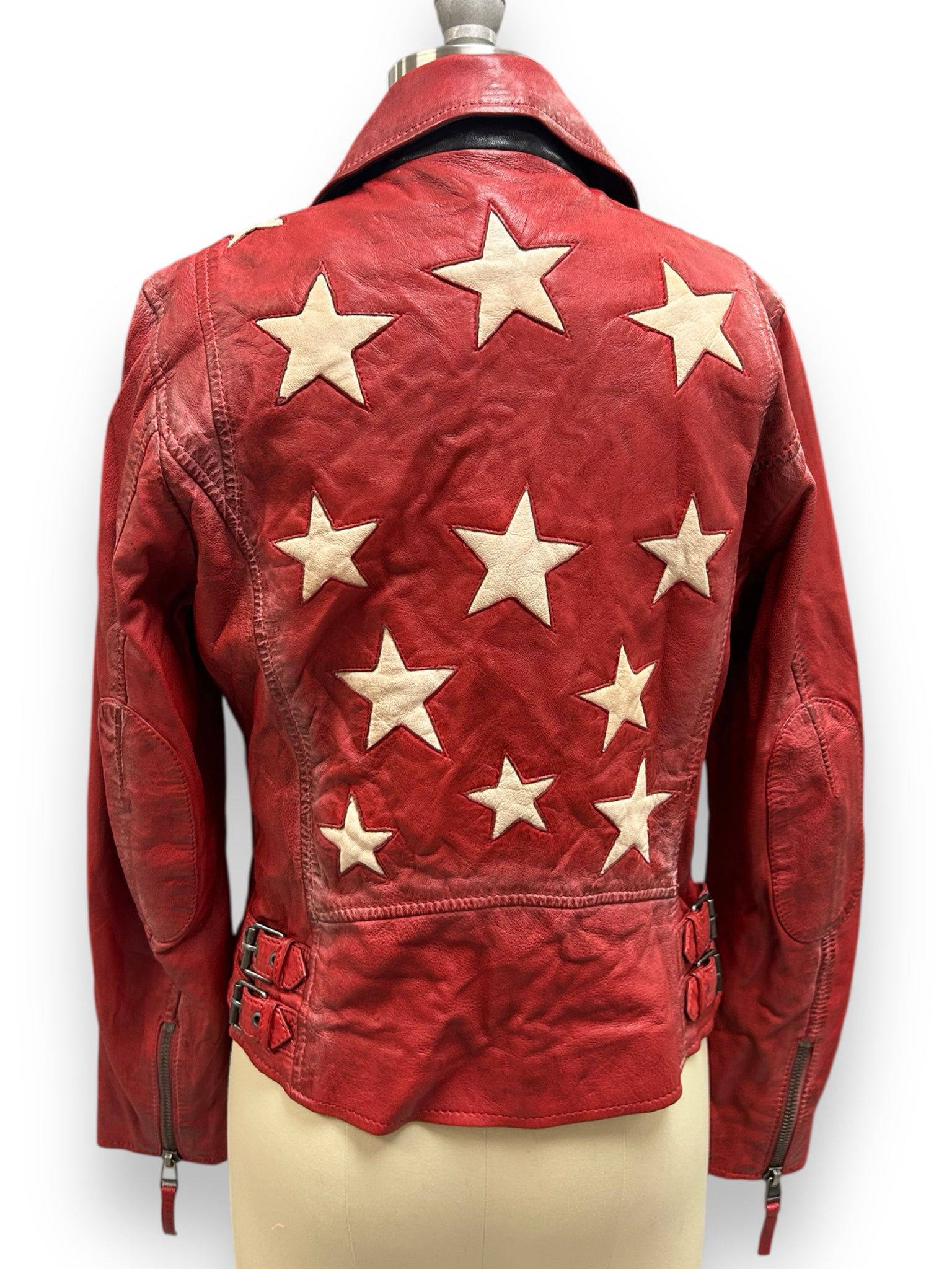 FREE PEOPLE MAURITIUS CHRISTY STAR WITH BUCKLES STAR PRINT SIZE 10
