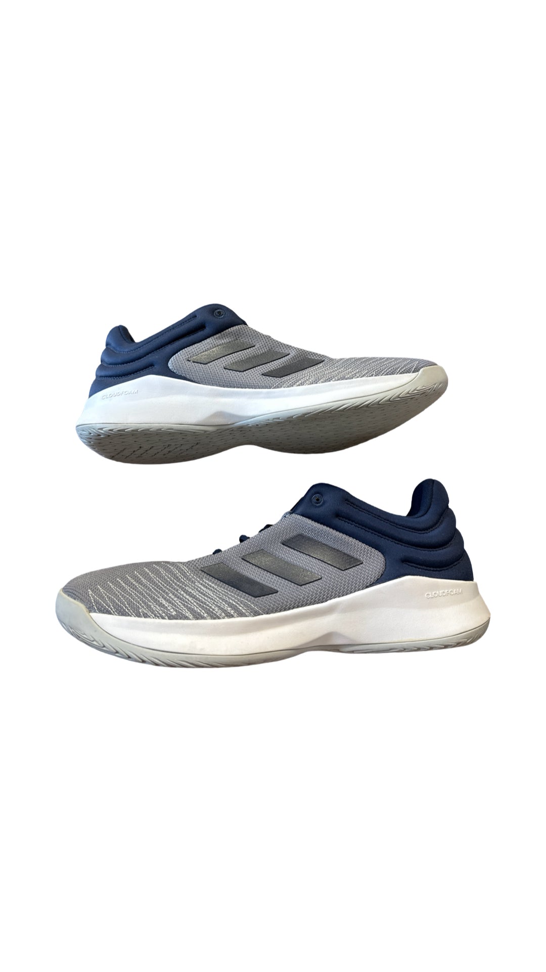 ADIDAS PRO SPARK SNEAKERS IN GRAY/NAVY SIZE 13