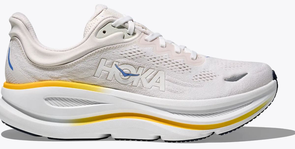 HOKA BONDI 9 RUNNING SNEAKER WHITE/GROT MENS 12