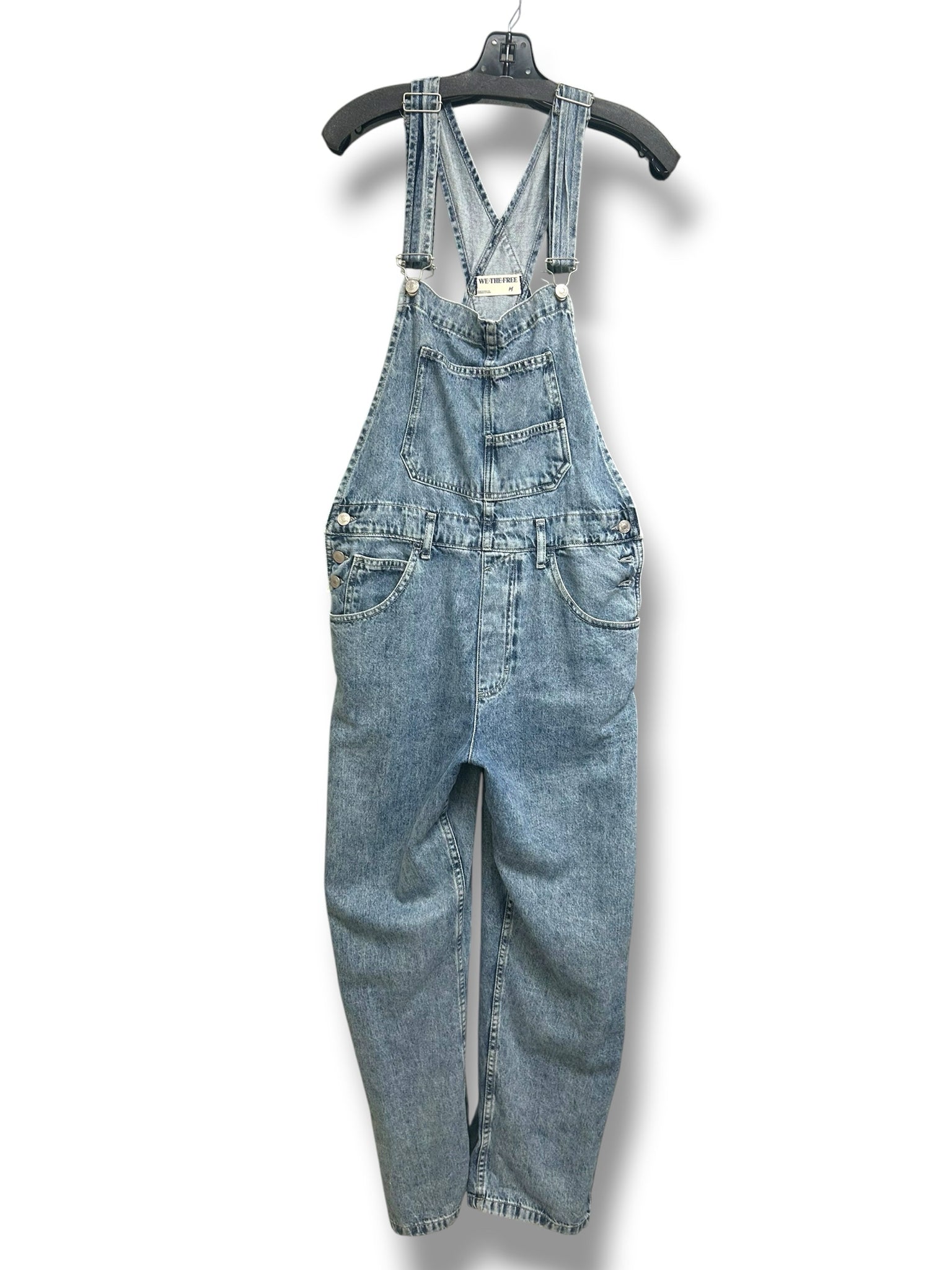 WE THE FREE ZIGGY SLOUCHY COTTON DENIM OVERALLS SIZE MEDIUM