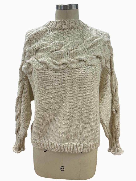 THE KNOTTY ONES JURA BABY ALPACA BLEND SWEATER SIZE: XS