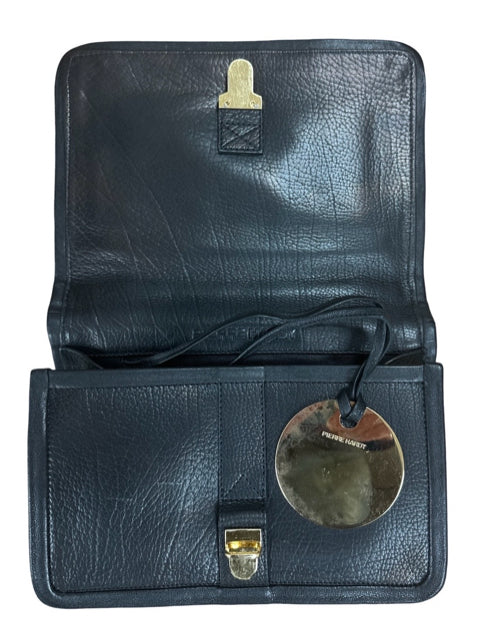 PIERRE HARDY ALPHA  PEBBLED LAMBSKIN LEATHER CROSSBODY BLACK