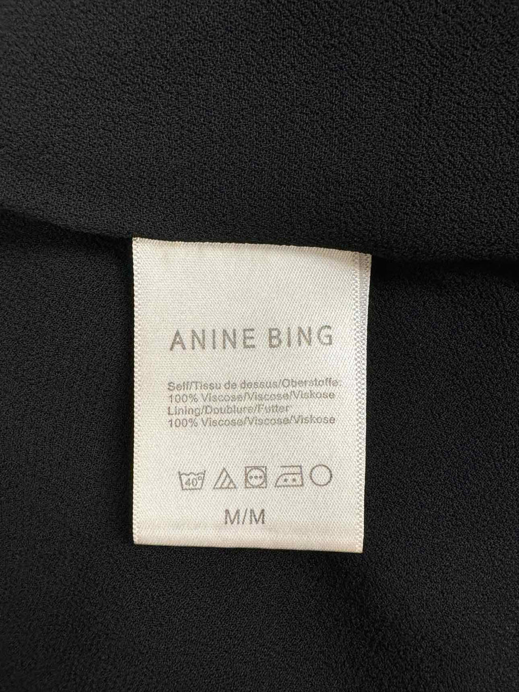 ANINE BING POLKADOT DAISY TIERED BLACK/WHITE MAXI DRESS SIZE M