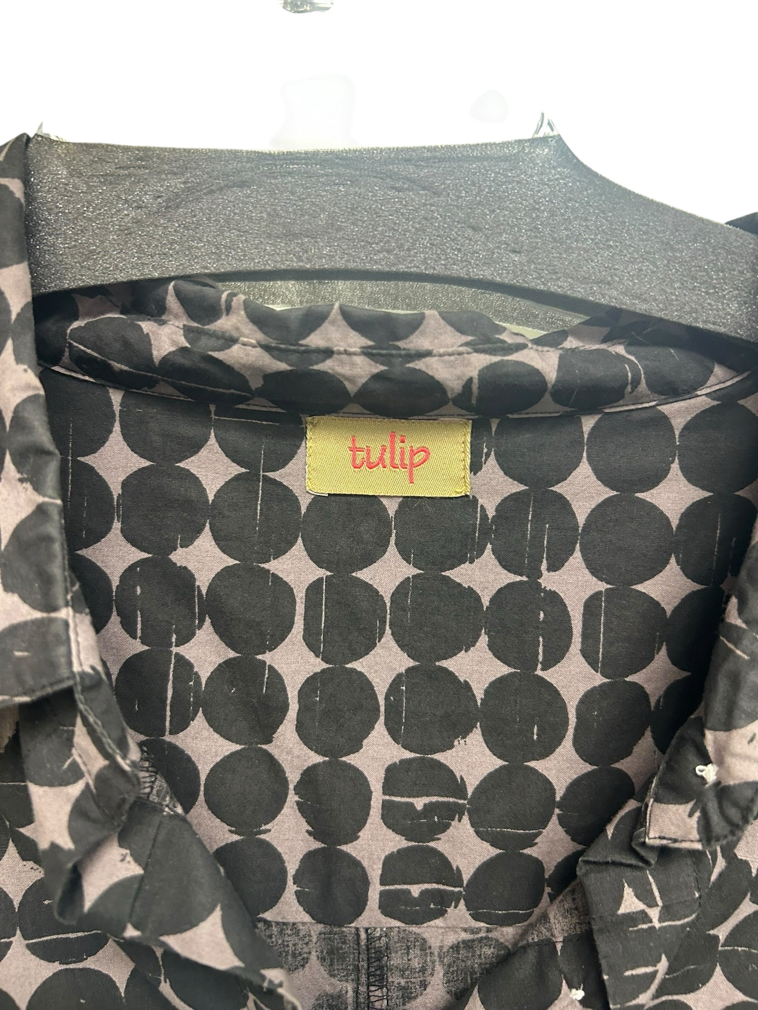 TULIP 100% COTTON POLKA DOT LAGENLOOK SHIRT DRESS SIZE LARGE