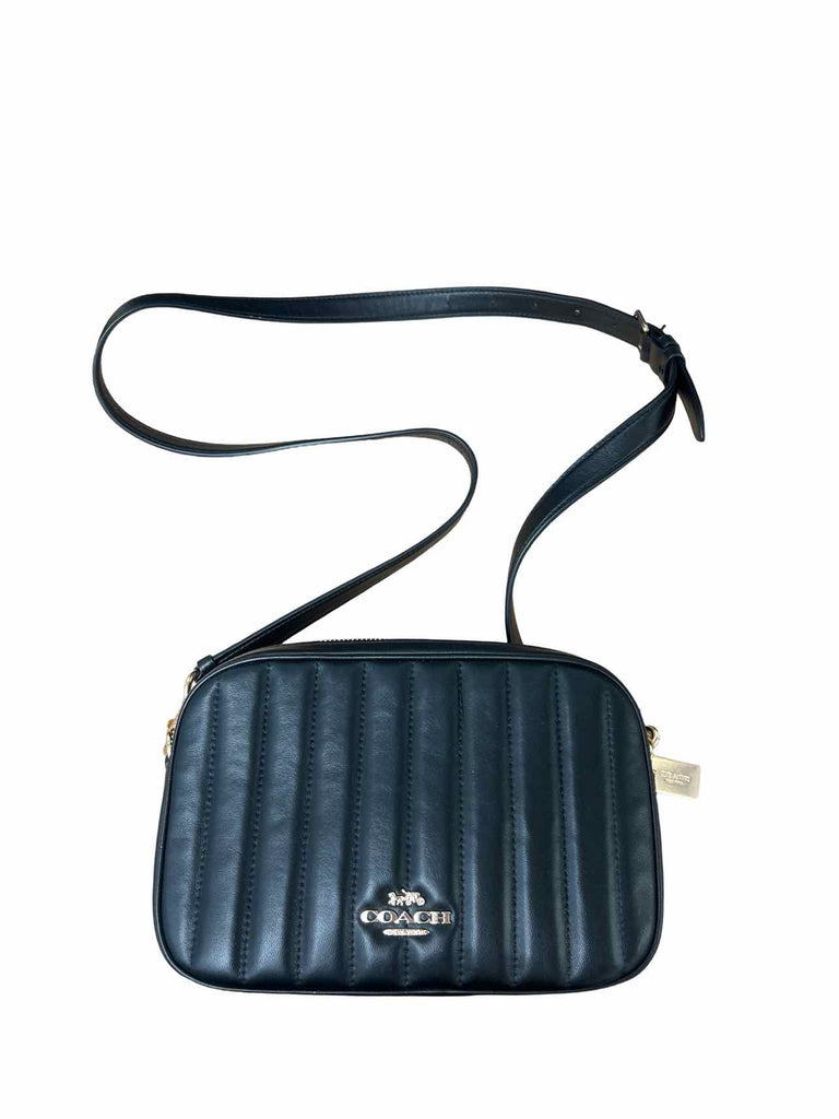 COACH C1569 JES PUFFY CROSSBODY WITH LINEAR QUILTING BLACK