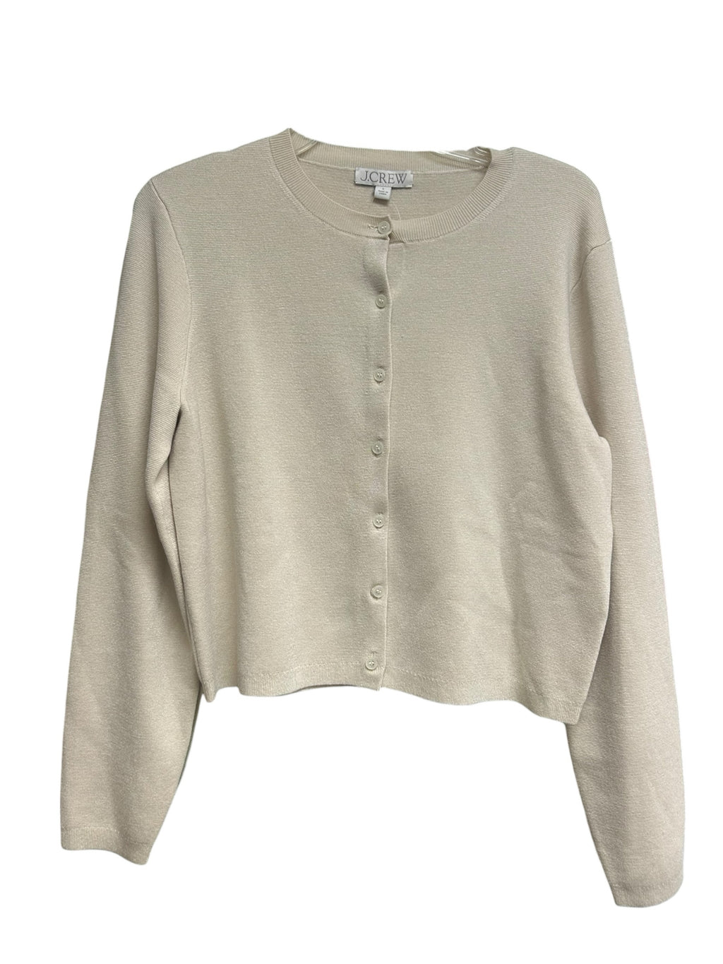 NWT J.CREW LYOCELL CREAM CREW KNIT BUTTON FRONT CARDIGAN SIZE LARGE