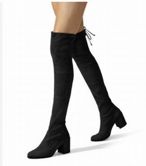 STUART WEITZMAN TIELAND OVER THE KNEE SUEDE BOOTS SIZE: 8.5