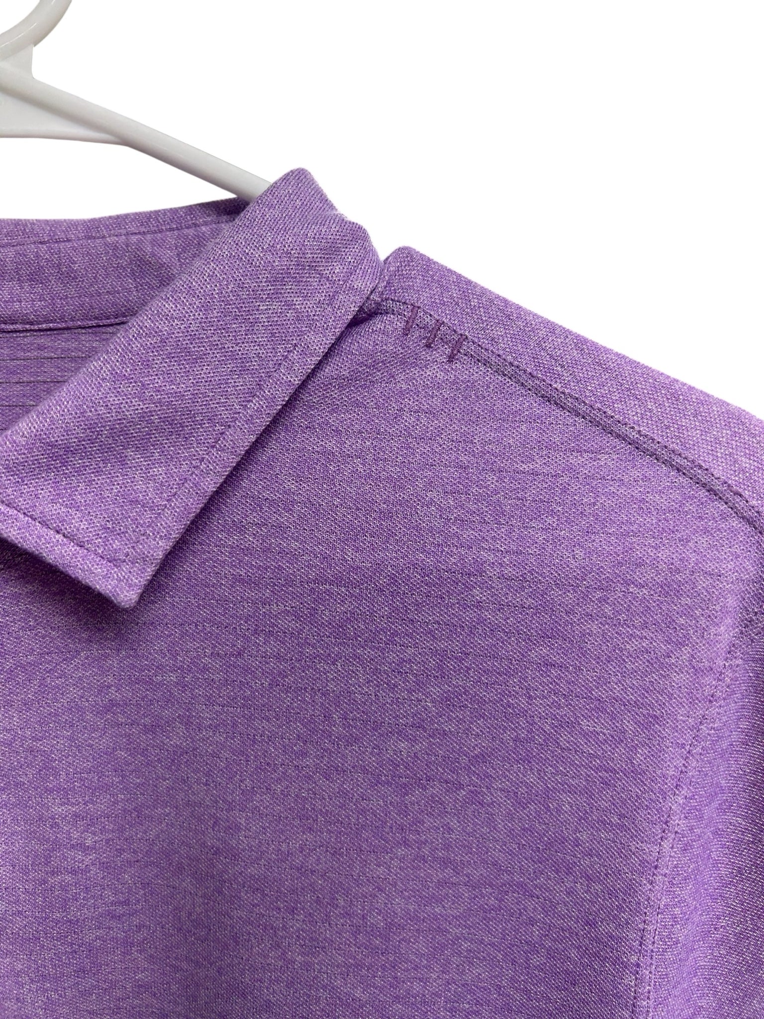 LULULEMON EVOLUTION SS POLO LAVENDER SIZE MEDIUM