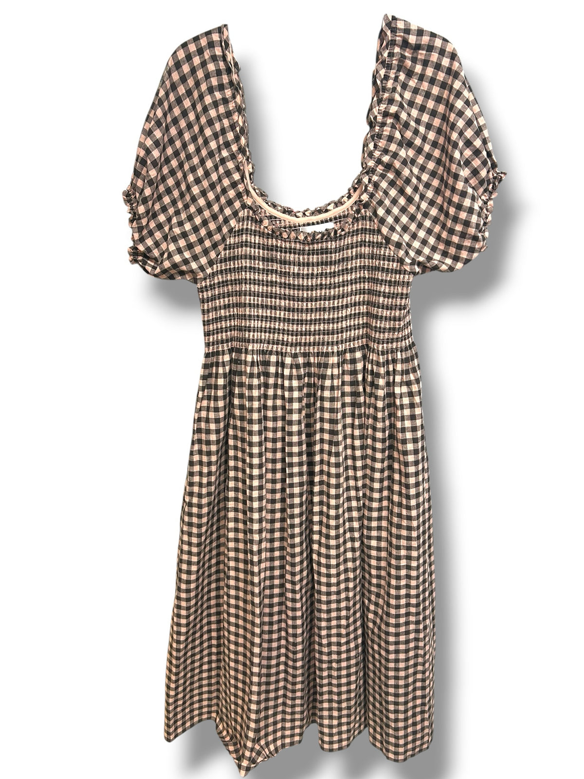 TRADLANDS GOLDIE SMOCKED SHORT SLEEVE DRESS SIZE 1X