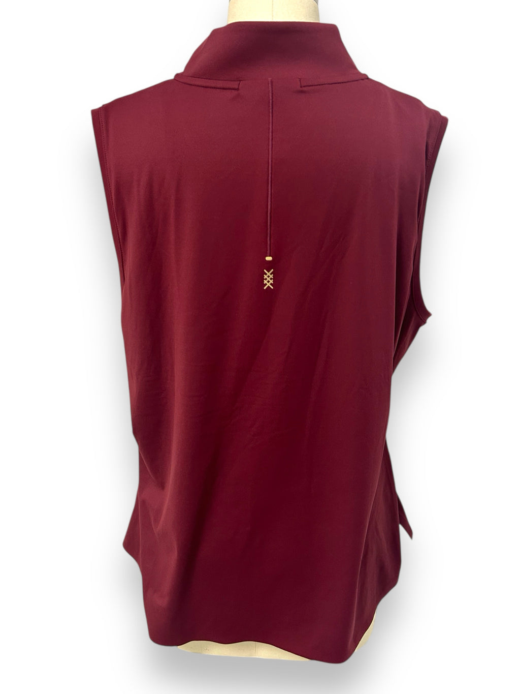 NWT RHONE SLEEVELESS COURSE TO COURT ZIP BURGUNDY TANK SIZE XXLARGE
