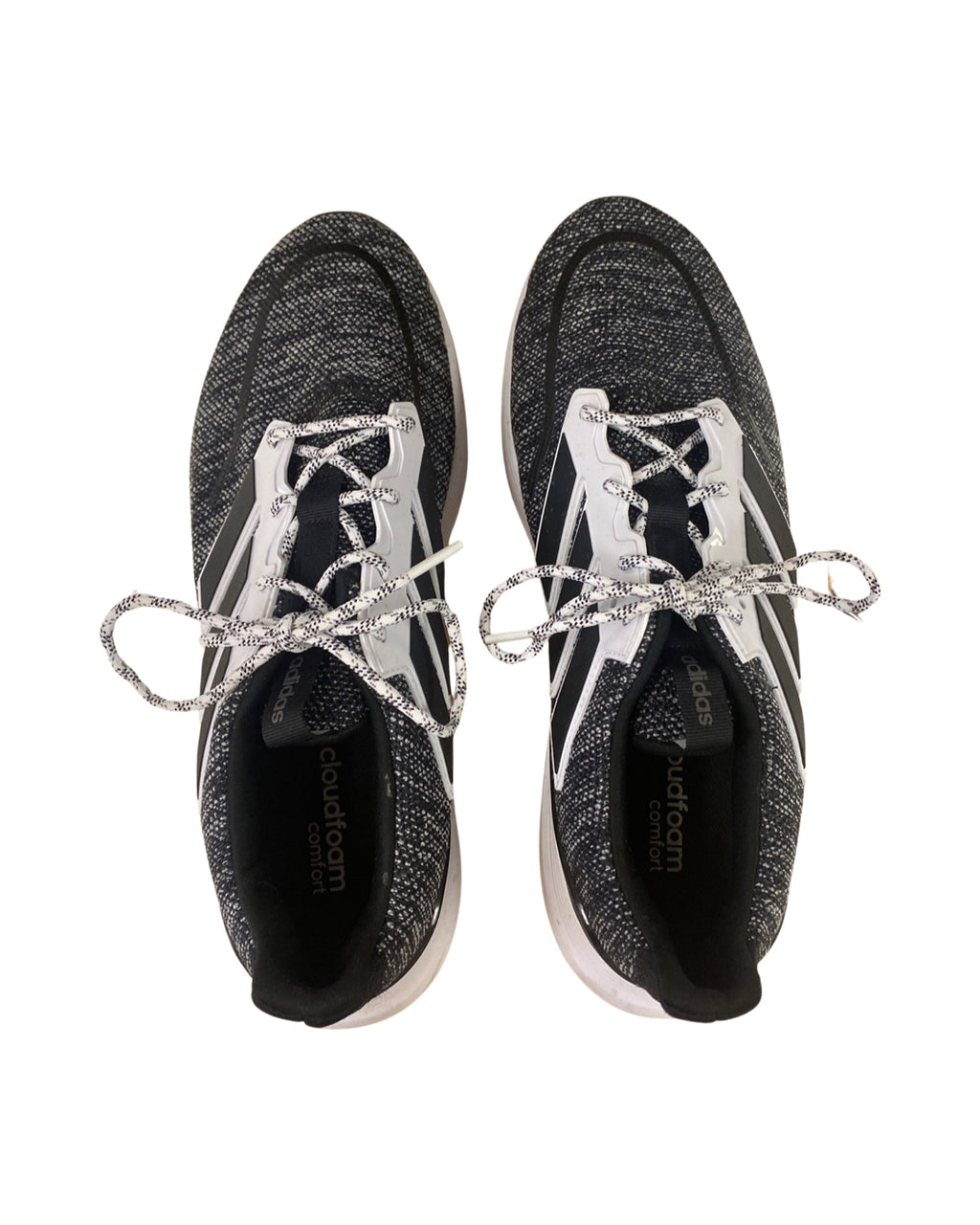 ADIDAS ENERGY FALCON KNIT RUNNING SNEAKERS BLK/GRAY SIZE 14