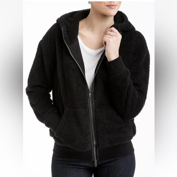 ATM FULL ZIP SHERPA HOODED JACKET SIZE: XS