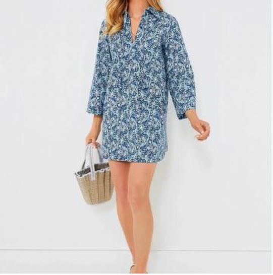 TUCKERNUCK HYACINTH HOUSE CARRINGTON COLLARED BLUE MINI DRESS SIZE XXL