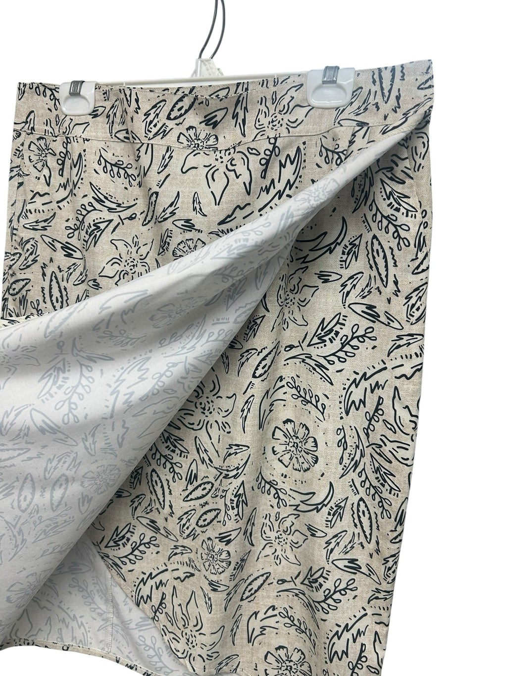 RIPSKIRT HAWAII WRAP SKIRT FLORAL RUSTICA BEIGE BLACK SIZE LARGE