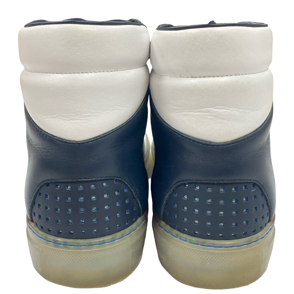 BALENCIAGA PELLE S GOMME DEEP NAVY HIGH TOP SIZE 42