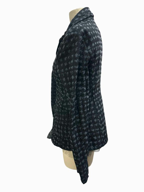 RUNDHOLZ  BLACK LABEL HOUNDSTOOTH TULLE BLAZER SIZE: S