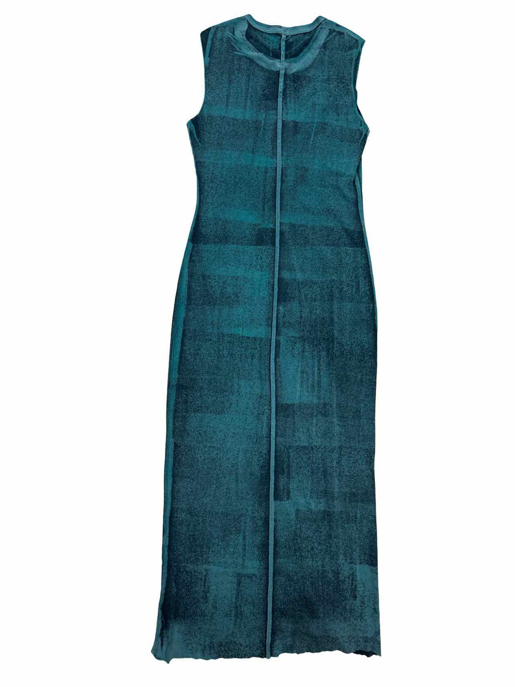 RAQUEL ALLEGRA TANK COLUMN DRESS BLACK/MOSS PAINT SIZE: 0