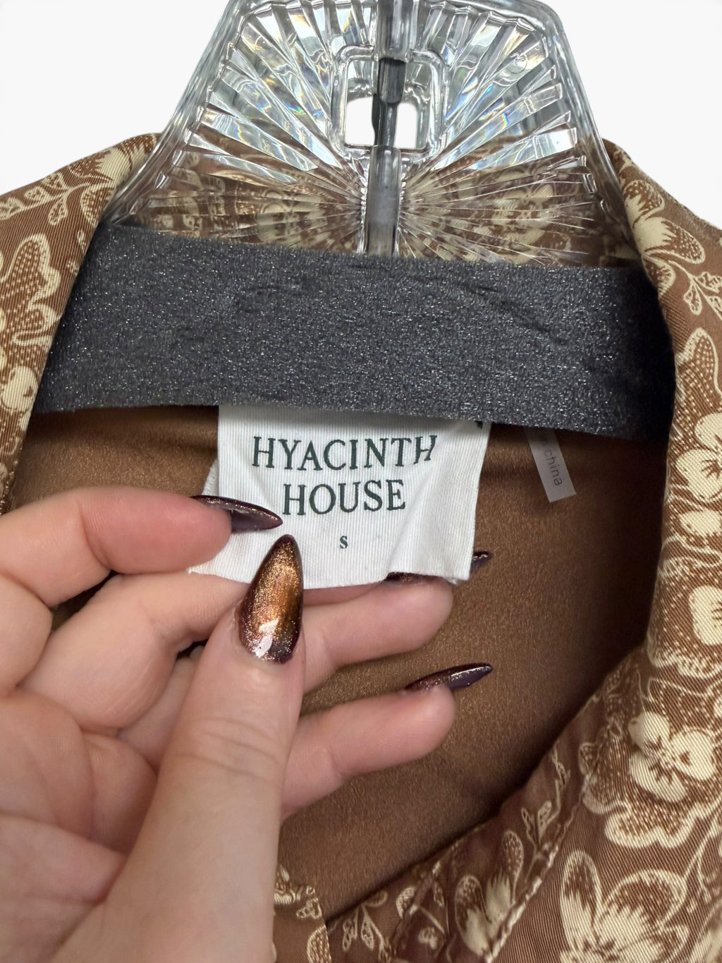 TUCKERNUCK HYACINTH HOUSE BROWN MILLER MAXI SHIRT DRESS SIZE SMALL