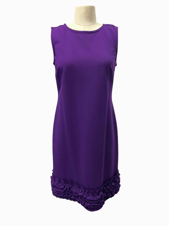 ANTHROPOLOGIE TAYLOR RUFFLED HEM SHEATH SIZE: 6