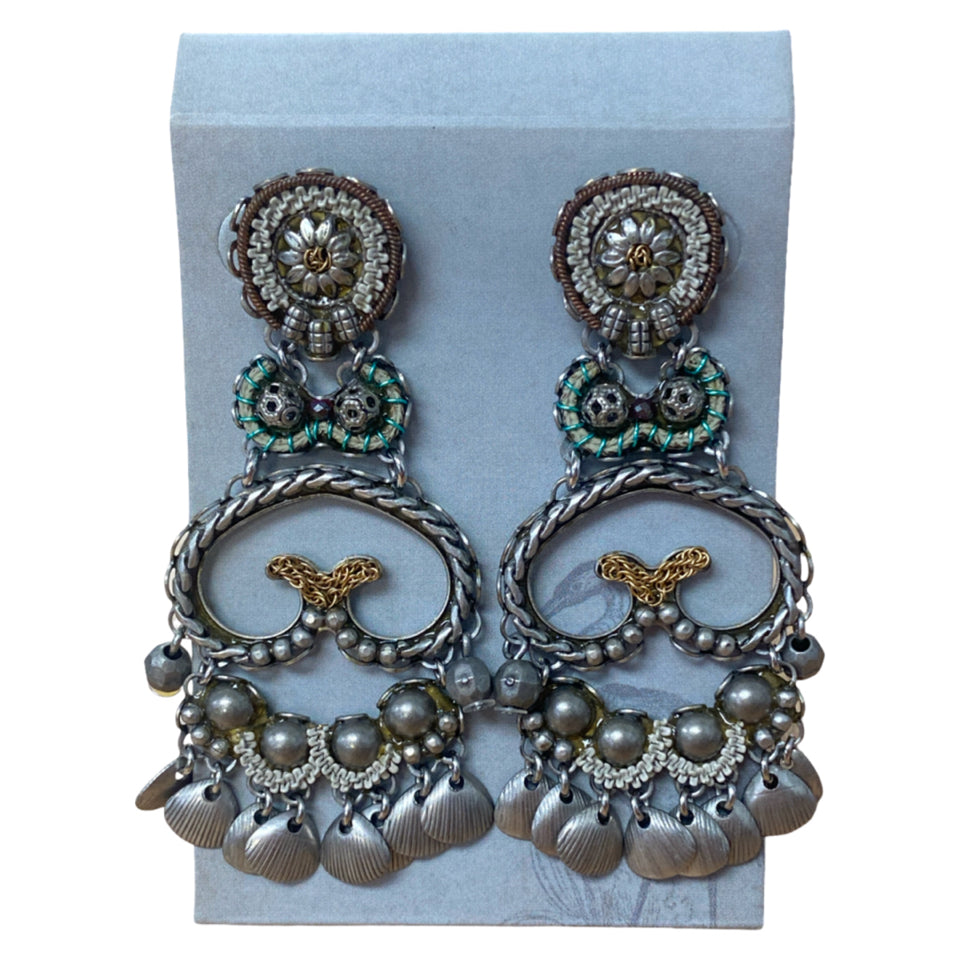 NEW AYALA BAR INDIGO EMANUEL HANDCRAFTED EARRINGS