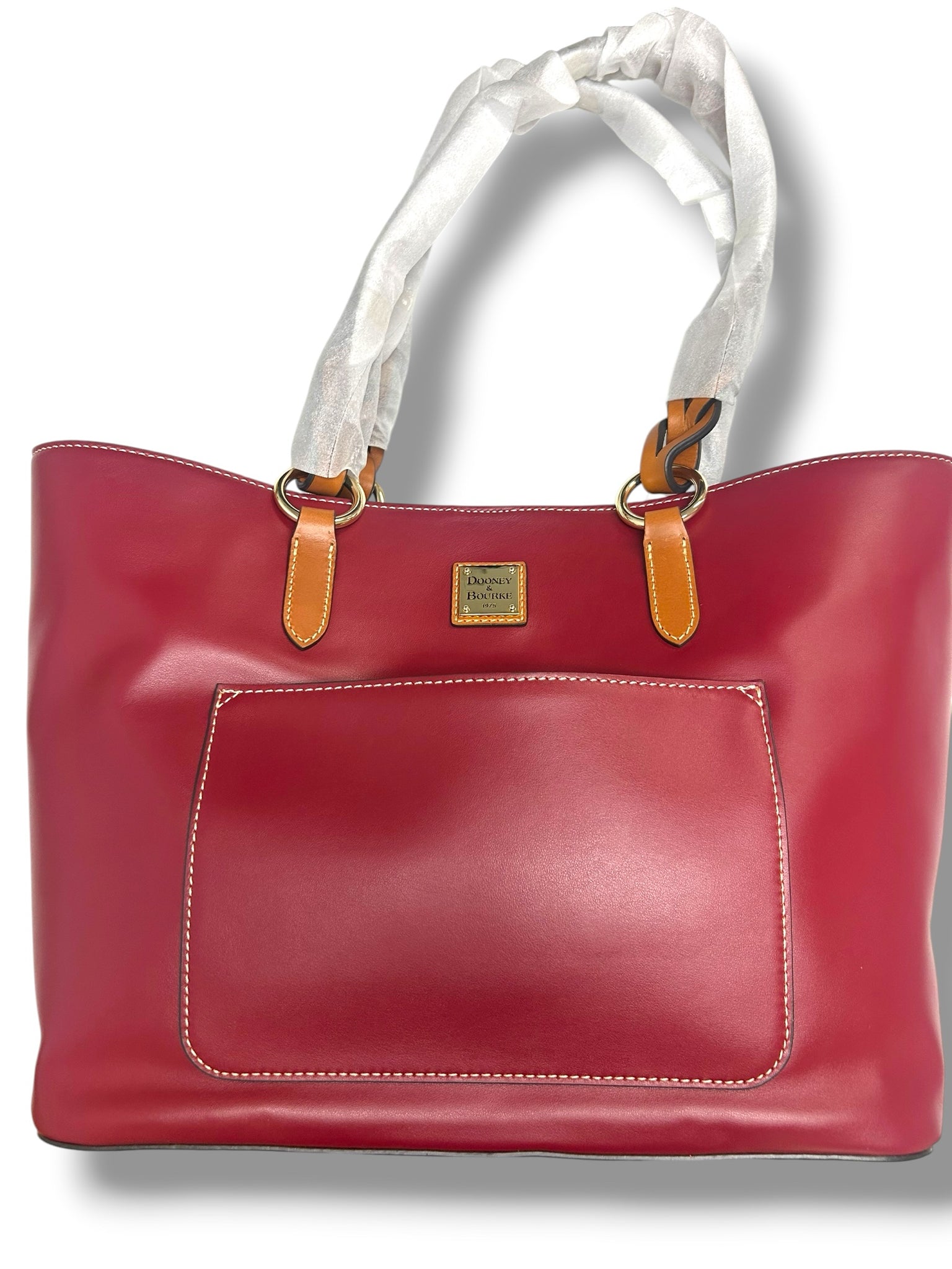 NWT DOONEY AND BOURKE WEXFORD LEATHER TAMMY LARGE TOTE IN MULBERRY