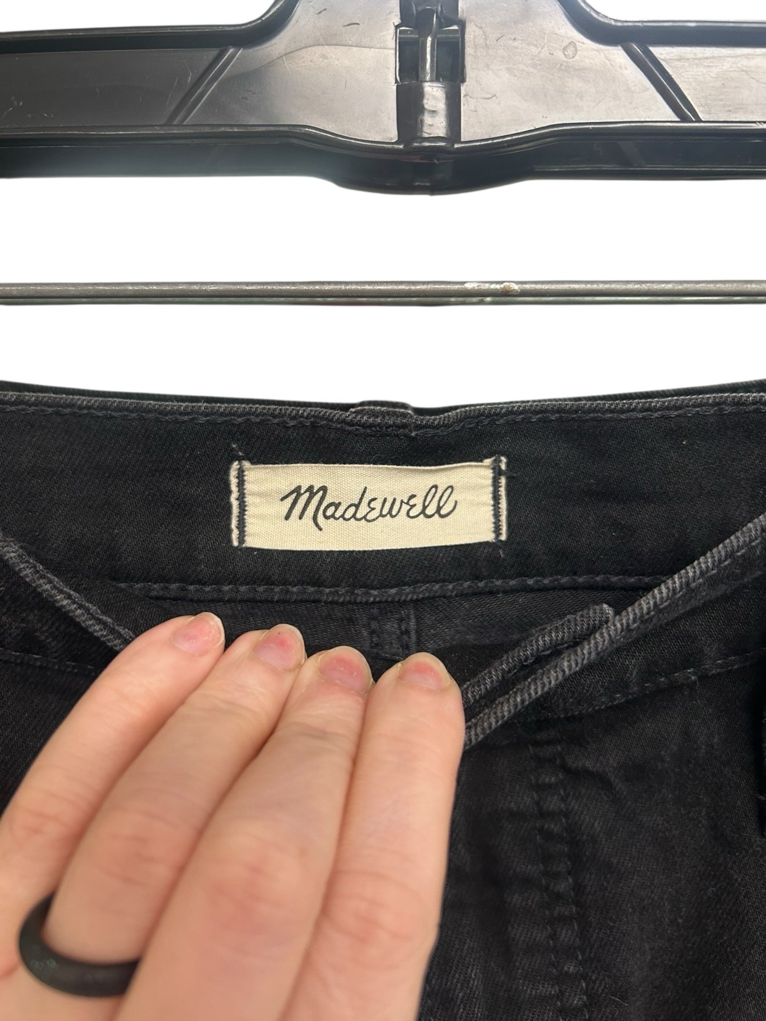 MADEWELL THE PERFECT VINTAGE FLARE JEAN BLACK DENIM SIZE 33 US 16