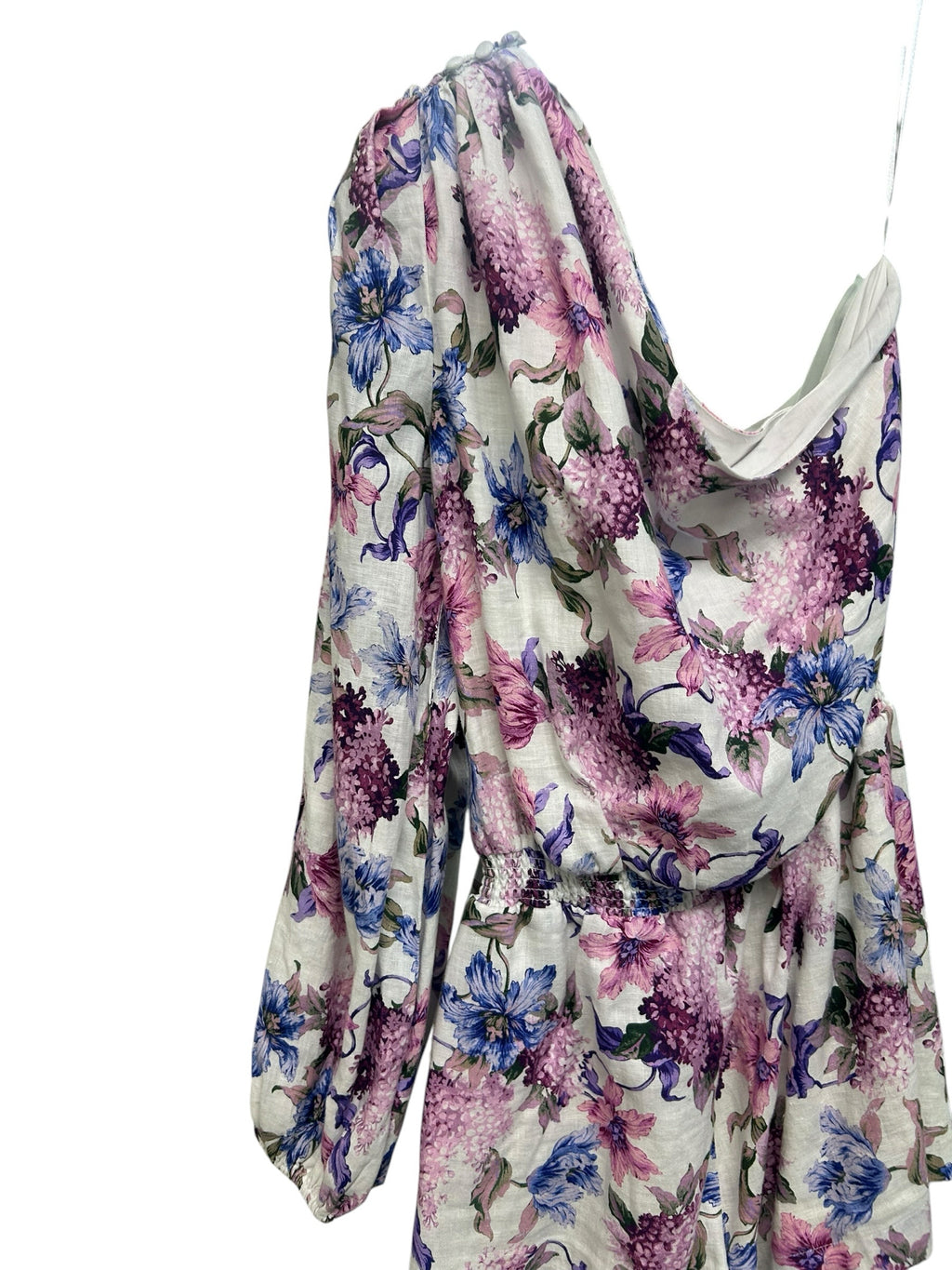 CAMI NYC SCOUT ONE SHOULDER ROMPER CLEMATIS FLORAL PRINT SIZE SMALL